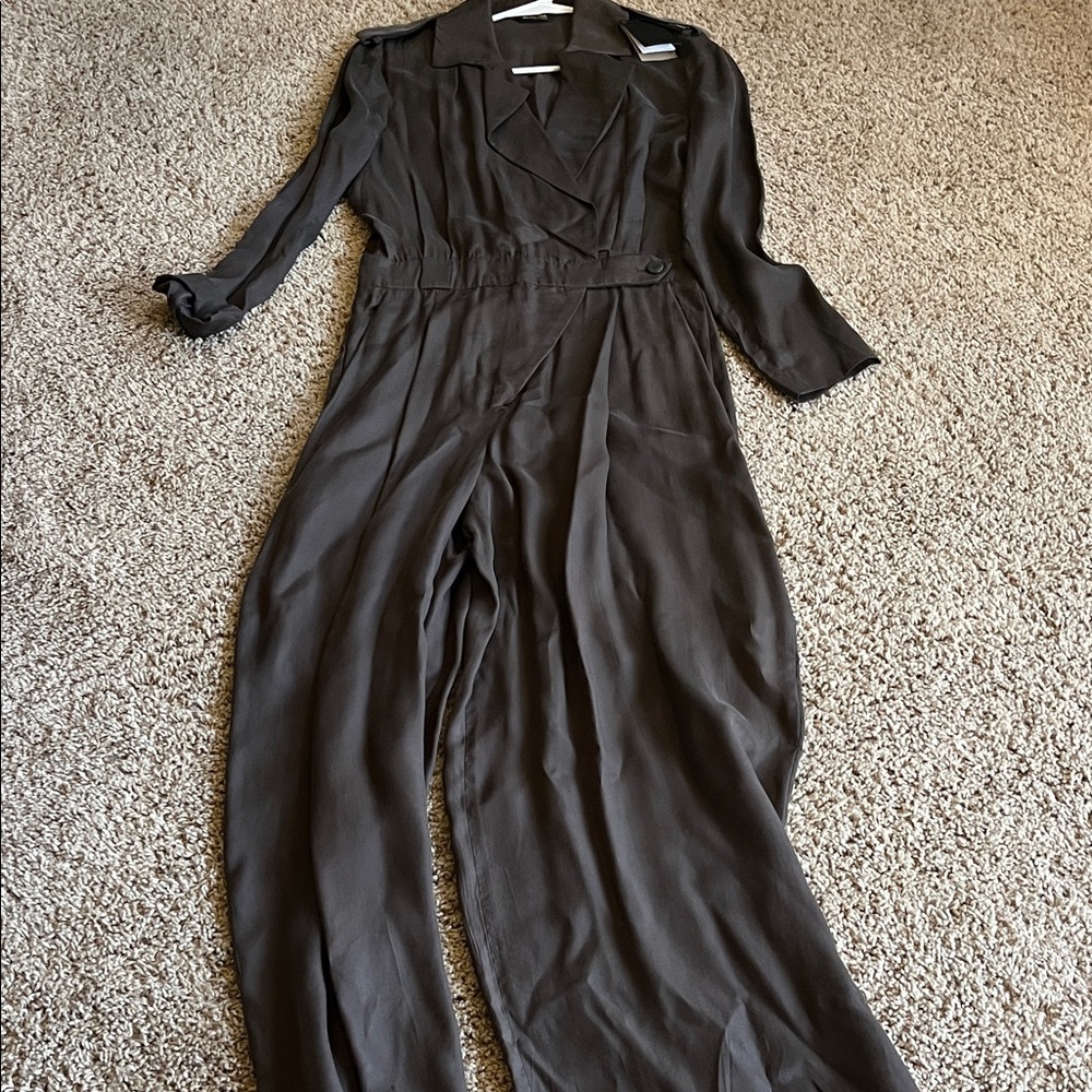 Women’s Brown Long Sleeve Jumpsuit